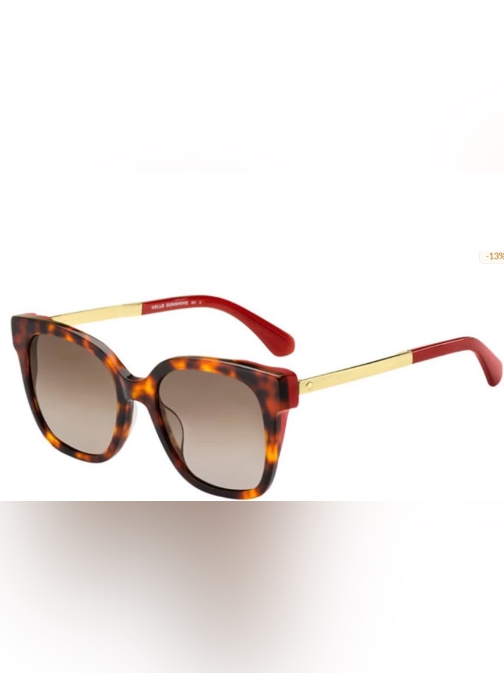 Kate Spade Caelyn/S 65THA Women's Tortoise Brown Gradient Lens Square Sunglasses